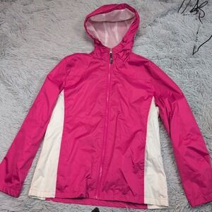 I 5 Apparel Jacket Womens M Pink Hood Comfort Pockets Athletic Windbreaker